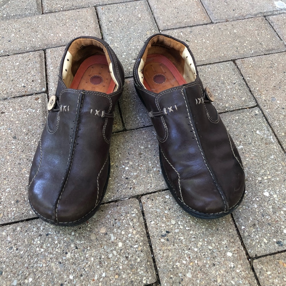 Clarks Structured Brown Leather Upper 7.5
